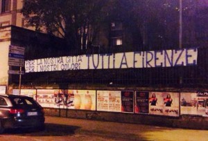 Empoli: striscione tutti a Firenze