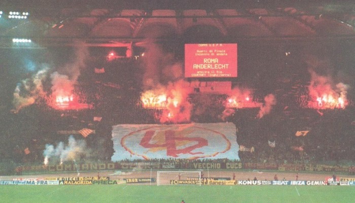 ASRU Ultras Roma Curva Sud (Roma vs Anderlecht 1990-91)