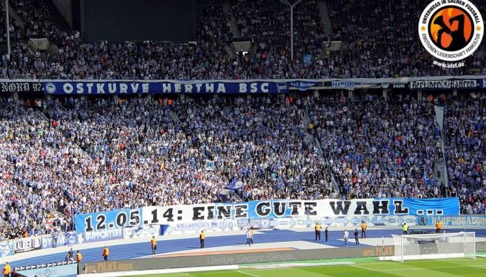 Coreografia Ultras Hertha BSC Berlino Harlekins