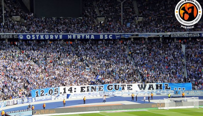 Coreografia Ultras Hertha BSC Berlino Harlekins