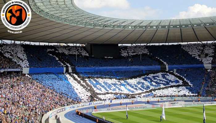 Coreografia Ultras Hertha BSC Berlino Harlekins