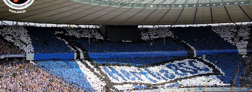 Coreografia Ultras Hertha BSC Berlino Harlekins