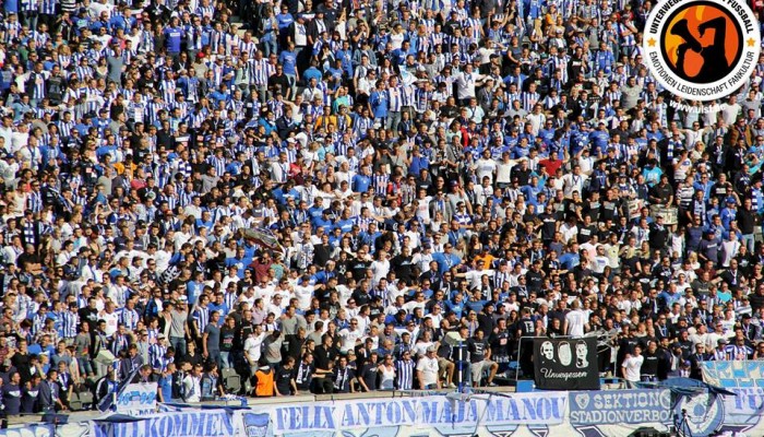 Coreografia Ultras Hertha BSC Berlino Harlekins