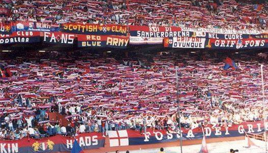 Sciarpata ULTRAS GENOA - Milan 1990 gradinata Nord (Grifoni)