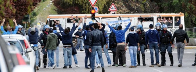 Ultras bresciani scontri brescia verona