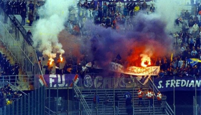 Ultras fiorentini a Bergamo (Atalanta vs Fiorentina)